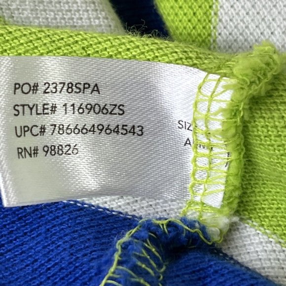 US Polo Assn Polo Shirt Mens XL White Green Blue Stripe Embroider Small Red Logo - Picture 12 of 12